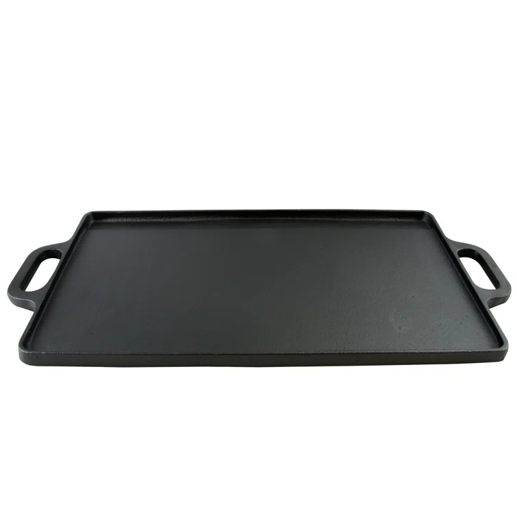 Gibson Gibson Addlestone 13 in. Cast Iron Rectangular Reversible Grill and Griddle Pan