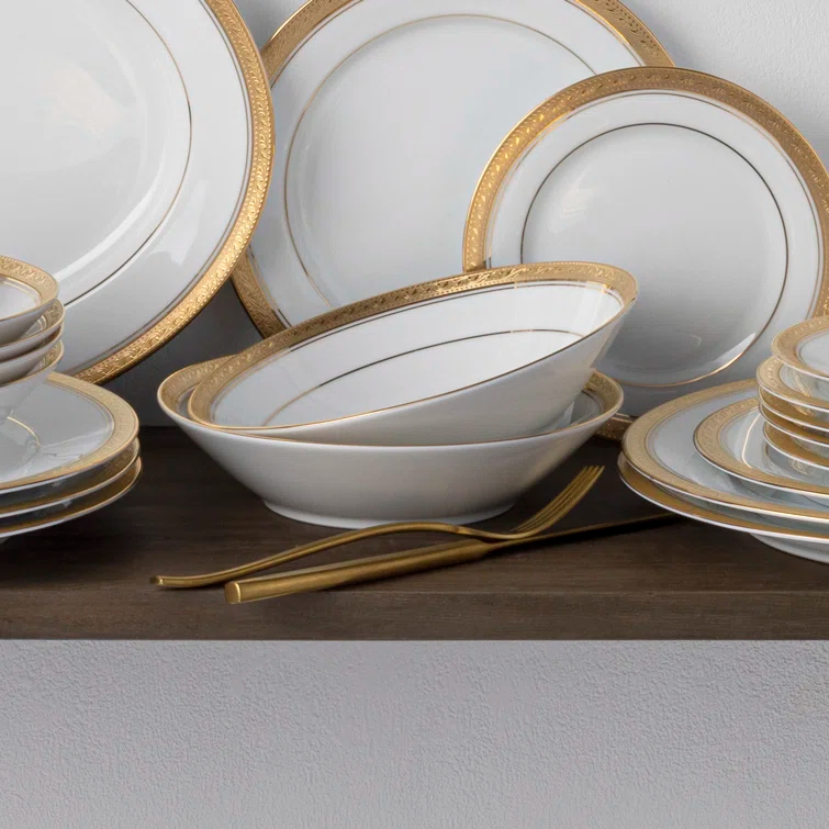 Noritake Noritake Crestwood 12-Piece Dinnerware Set, Service For 4