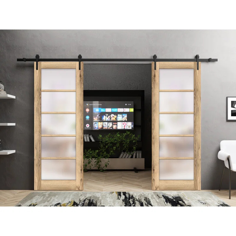 Quadro Solid + Manufactured Wood Paneled Slab Door