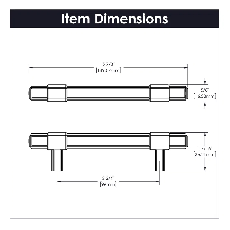 Belwith Keeler Monroe 3 3/4" Center to Center Bar Pull