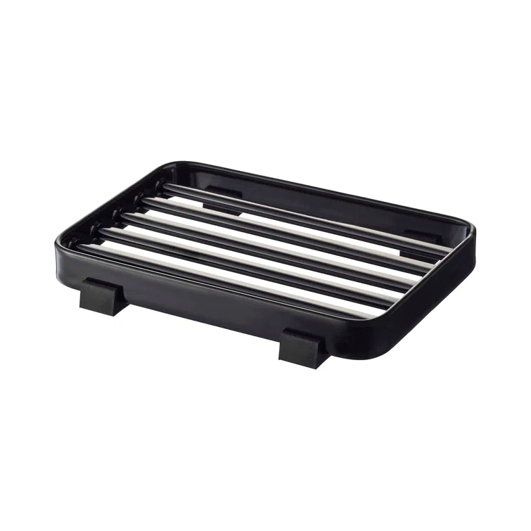 Yamazaki Home Yamazaki Home Soap Tray - Steel Holder Dish For Sink, Steel, Water Resistant, No Assembly Req.
