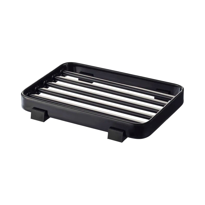 Yamazaki Home Yamazaki Home Soap Tray - Steel Holder Dish For Sink, Steel, Water Resistant, No Assembly Req.