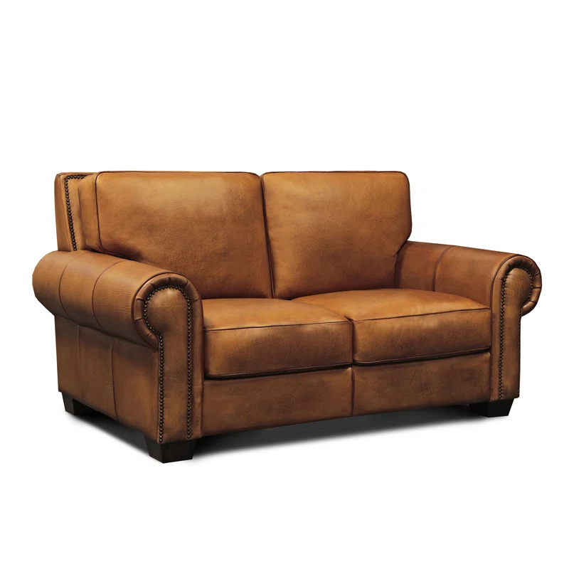 Hello Sofa Home Valencia 68'' Leather Loveseat