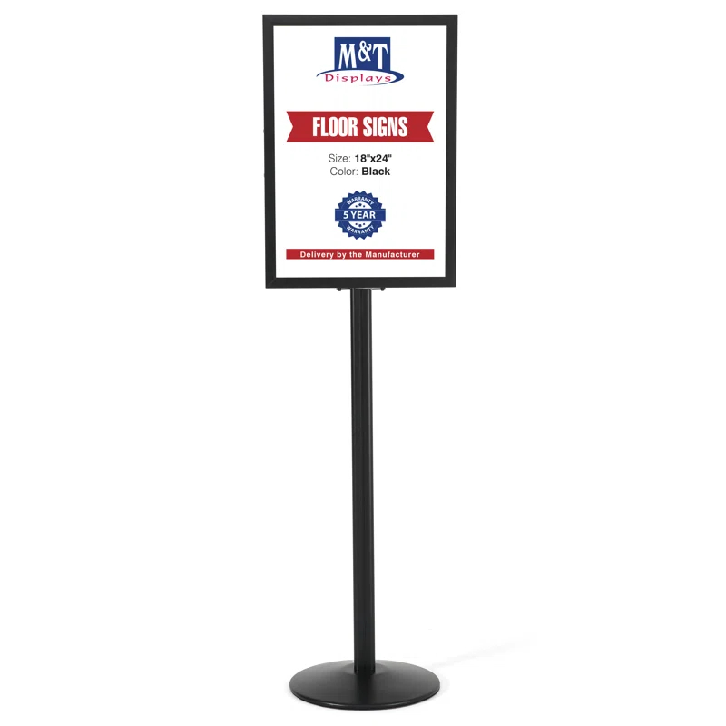 MT Displays Aluminum Pedestal Sign Holder Stand