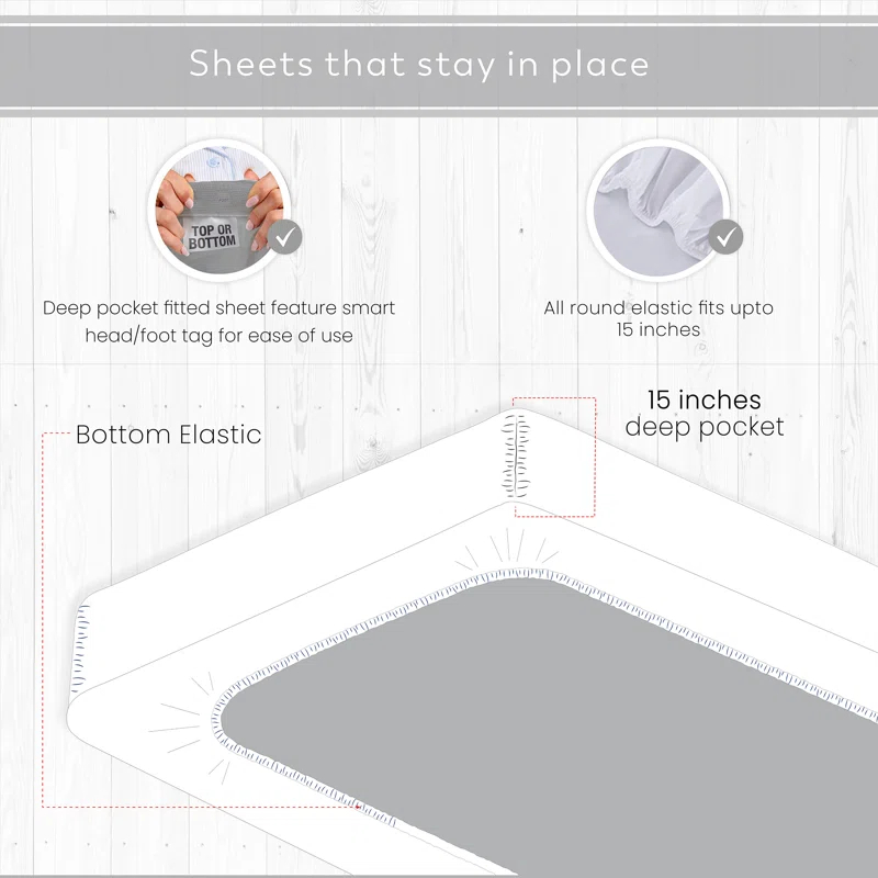 Color Sense Brushed Cotton Blend Lightweight Sheet Set
