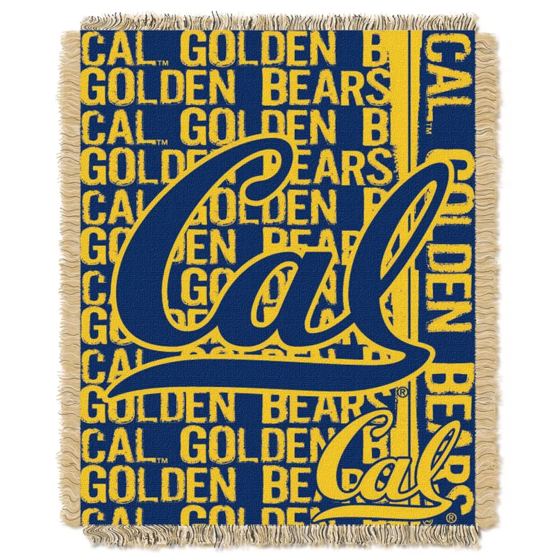 Northwest NCAA California Berkeley Jacquard Throw Blanket, College Sports Fan Decor, 46x60 Inches