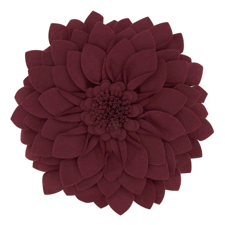 Saro Fleur De Jardin Collection Ruffled Throw Pillow