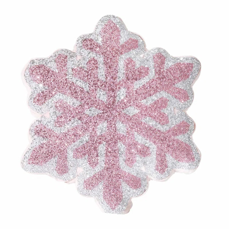 Sparkles Home Luminous Collection Snowflake Throw Pillow