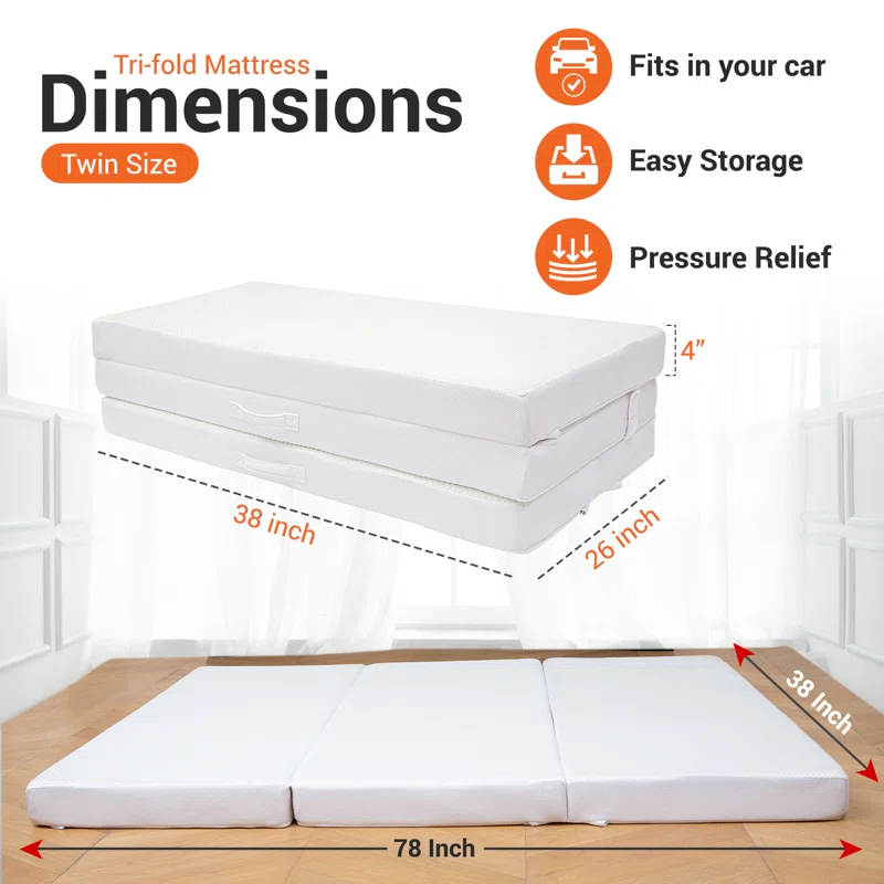 Cheer Collection Cheer Collection 4'' Plush Memory Foam Mattress