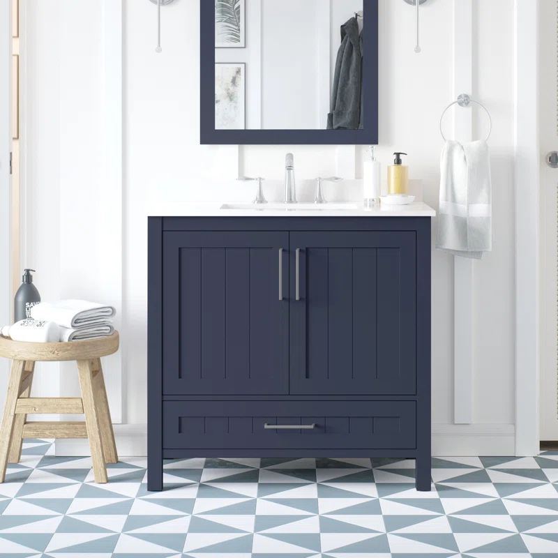 Ove Decors OVE Decors Kansas 36" Single Bathroom Vanity, in Midnight Blue Finish