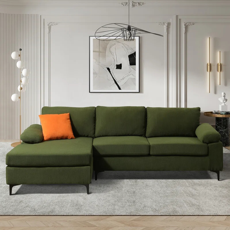 Wade Logan® Avrianna 2 - Piece Upholstered Sectional