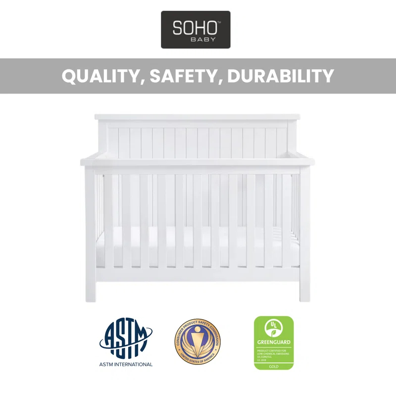 Soho Baby Everlee 4 in 1 Convertible Crib