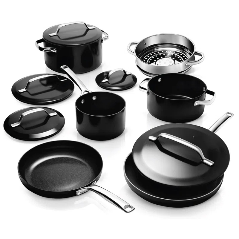 Gotham Steel Gotham Steel Modern Collection 11 Pc Cream Nonstick Cookware Set