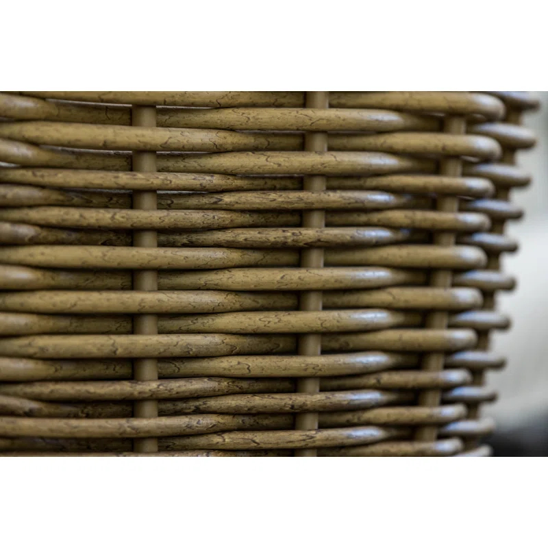 Sunset West Playa High-Density Polyethylene (HDPE) Wicker Premium All-Weather Wicker Dining Armchair with Sunbrella® Cushion