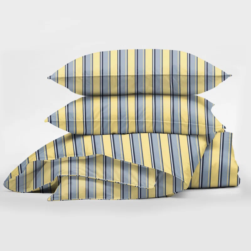 Gino Stripe Reversible Cotton Comforter Set