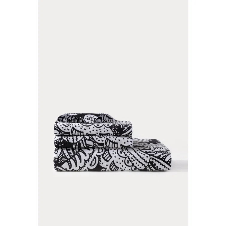 Brooks Brothers Black&White Paisley Guest Room Case Pack | Wayfair