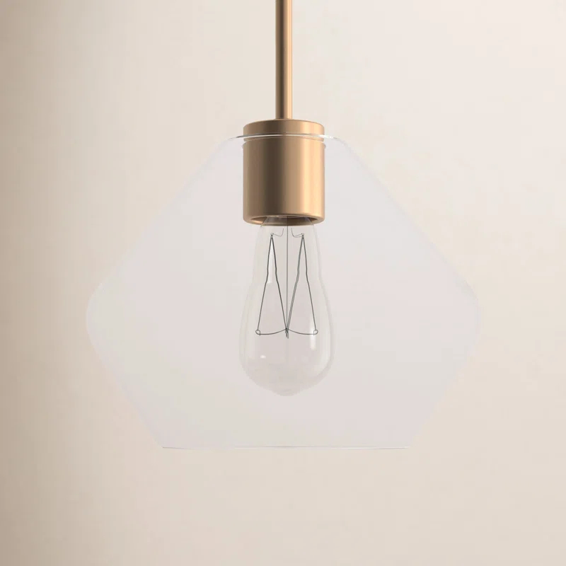 Rooks Single Light Glass Dimmable Pendant