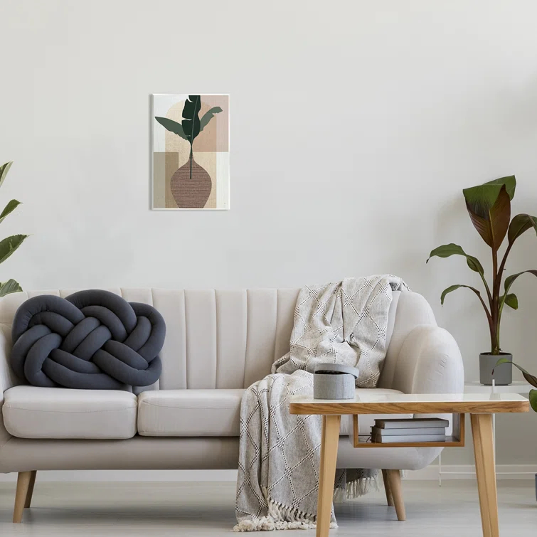Stupell Industries Ba-239-Wood " Earth Tones Plant Sprig " by Susan Jill