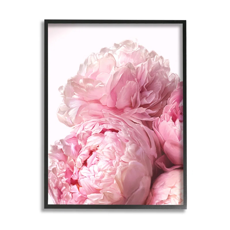 Stupell Industries " Blush Pink Peonies Florals Blooming Over White " by Ziwei Li