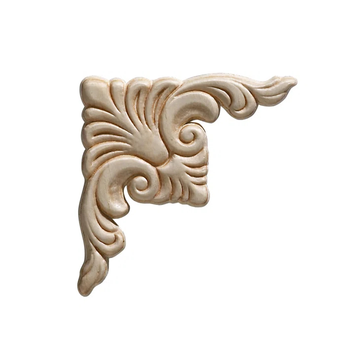 Ornamental Mouldings 3.75'' H x 3.75'' W x 0.22'' D Wood Onlay Scroll (Set of 2)