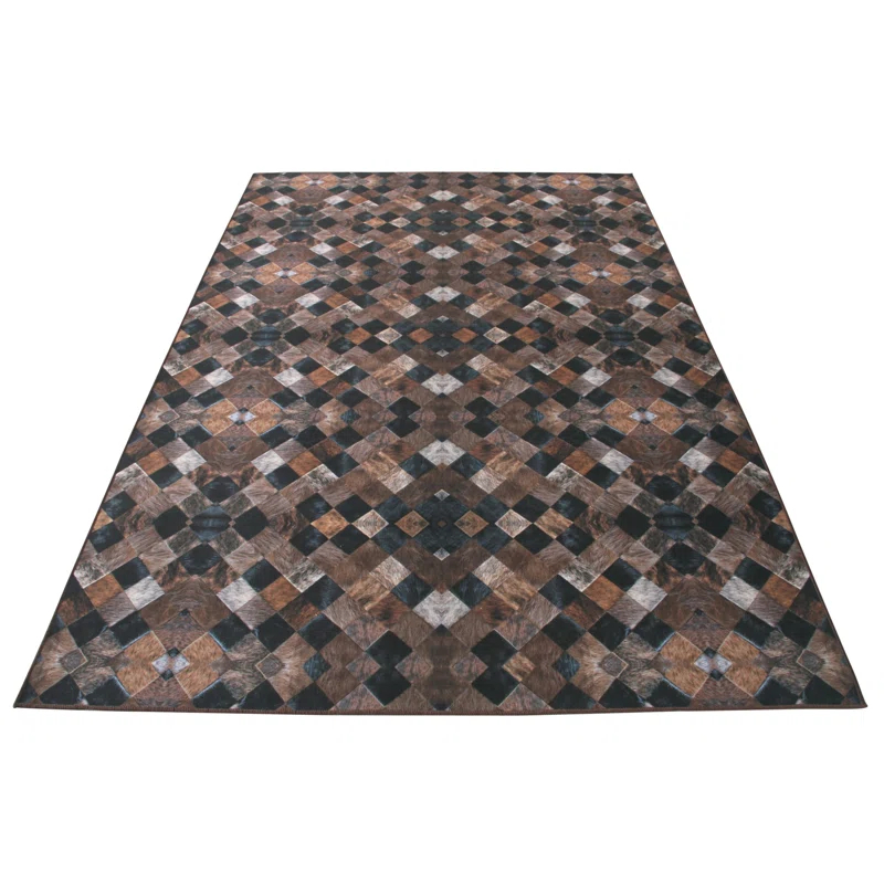 Heirloom Frescoes Black Area Rug