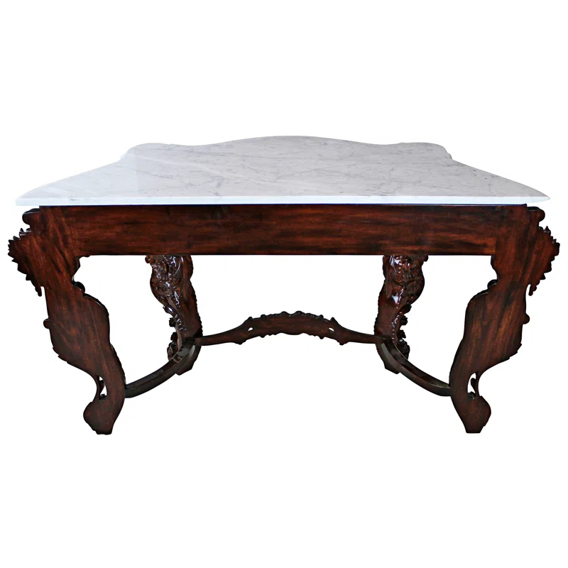 Design Toscano Hapsburg 54'' Marble Top Console Table