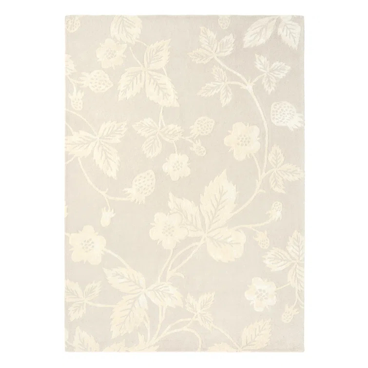 Wedgwood Floral Handmade Tufted Cream/Beige Area Rug