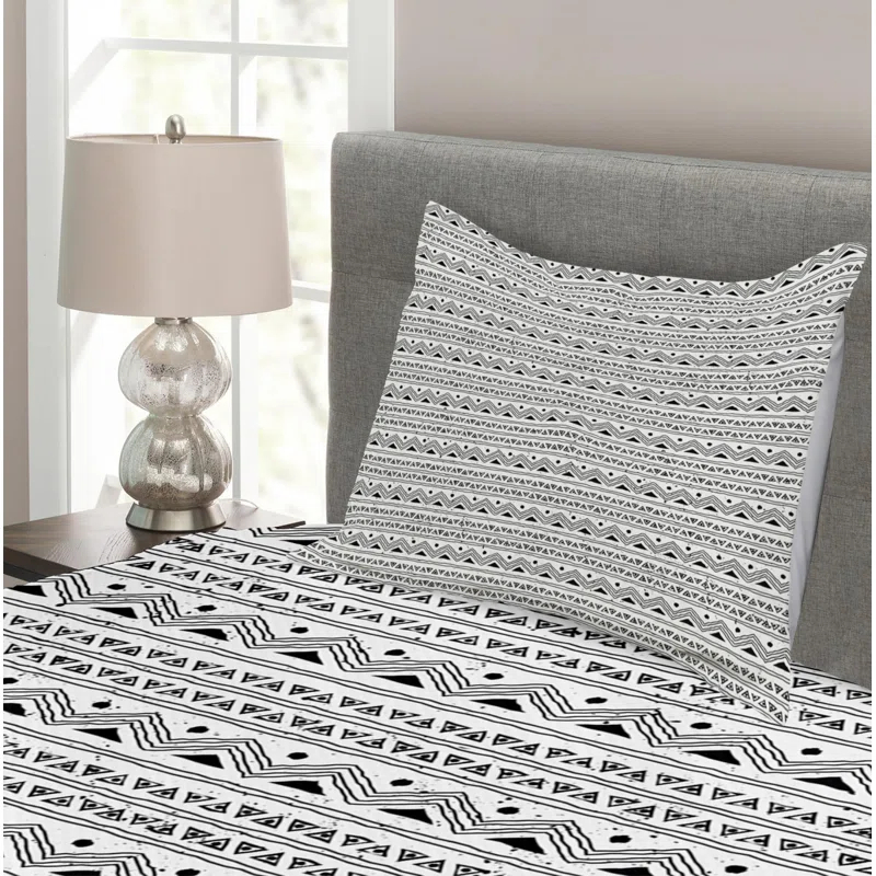 Rustic Geometric Shapes Coverlet Set