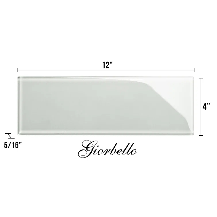 Giorbello Glass Subway 4" x 12" Wall Tile