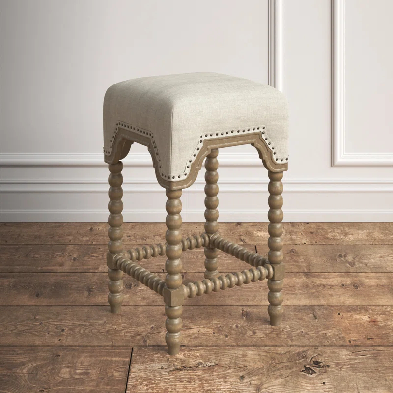 Ondine Farmhouse Solid Wood Counter Stool
