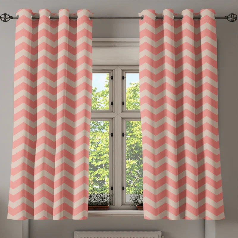 Ambesonne Sateen Blackout Curtain Pair (Set of 2)