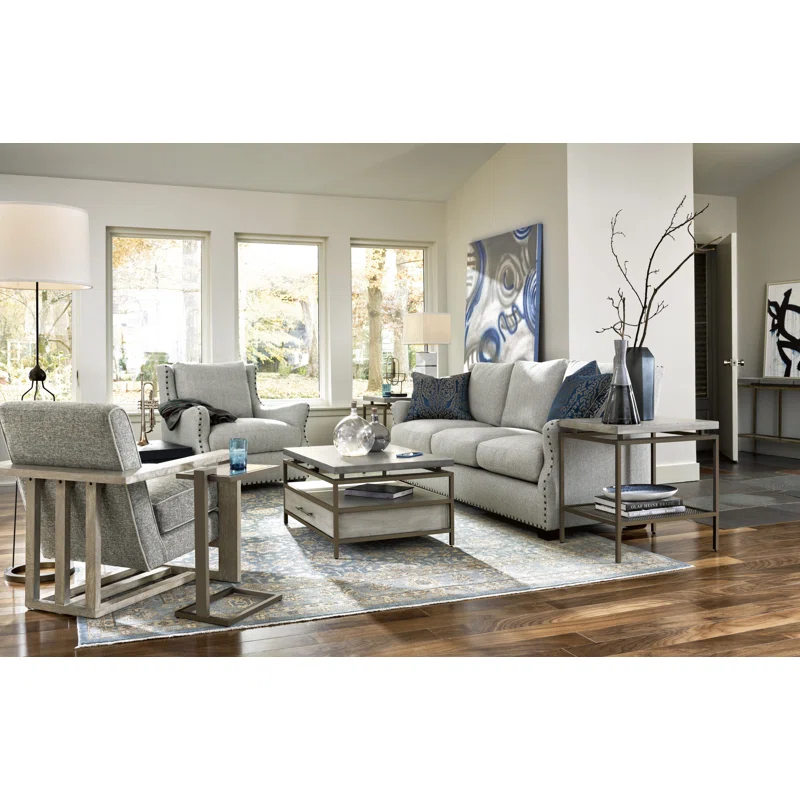Universal Furniture Garrison Glass Top End Table