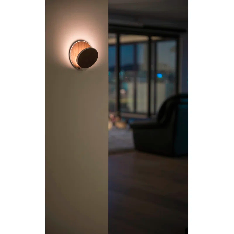 Gravy Single Light Aluminum Dimmable LED Plug-in Flush Mounted Sconce