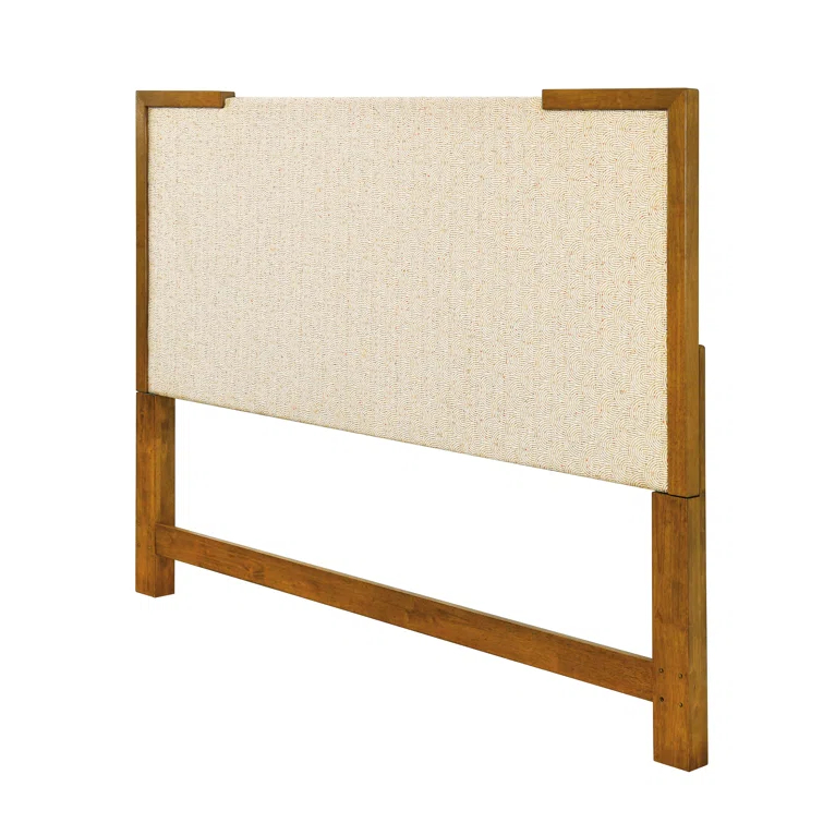 Scott Living Scott Living Heritage Upholstered Headboard with Cut Out Design - Honey