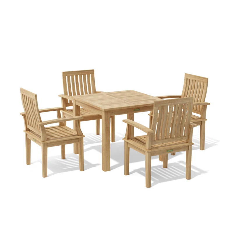 Windsor 4 - Person Square Teak Outdoor Dining Set