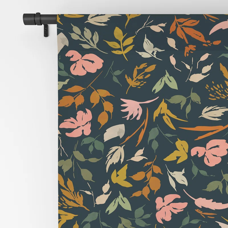 East Urban Home Marta Barragan Camarasa Wild Leaves Nature Dark Blackout Window Curtain