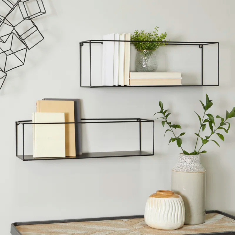 Corrigan Studio® Saliyah 2 Piece Metal Accent Shelf
