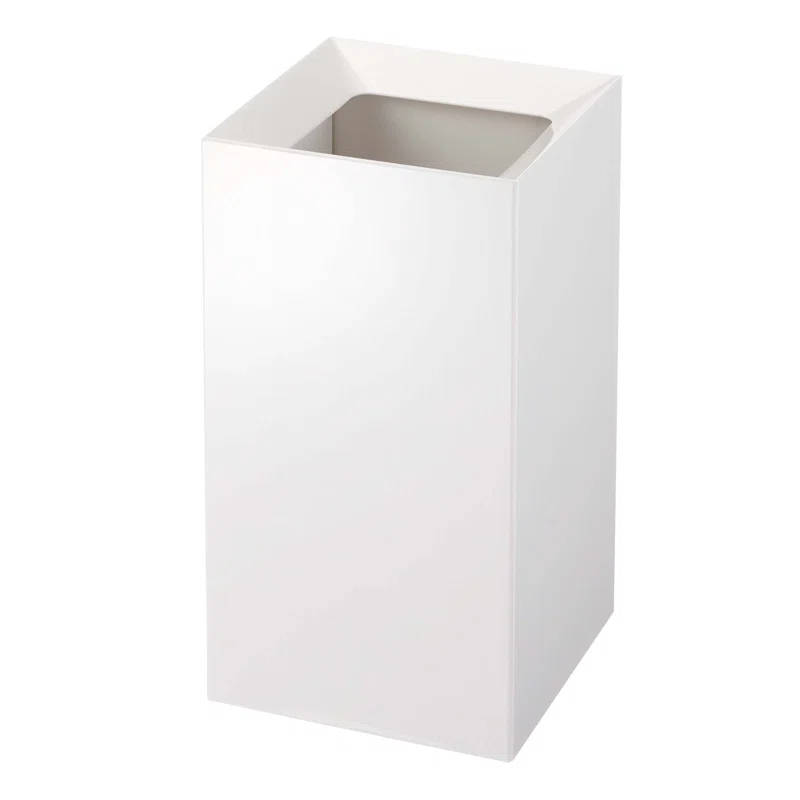 Yamazaki Home Yamazaki Home Trash Can, Modern Garbage Waste Bin Basket With Handle, 2.5 gallons, 10 liters