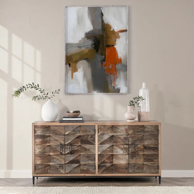 Classic Home Mave 76'' Solid Wood Sideboard