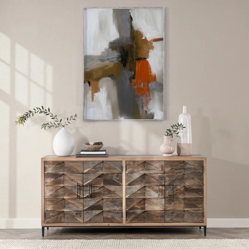 Classic Home Mave 76'' Solid Wood Sideboard