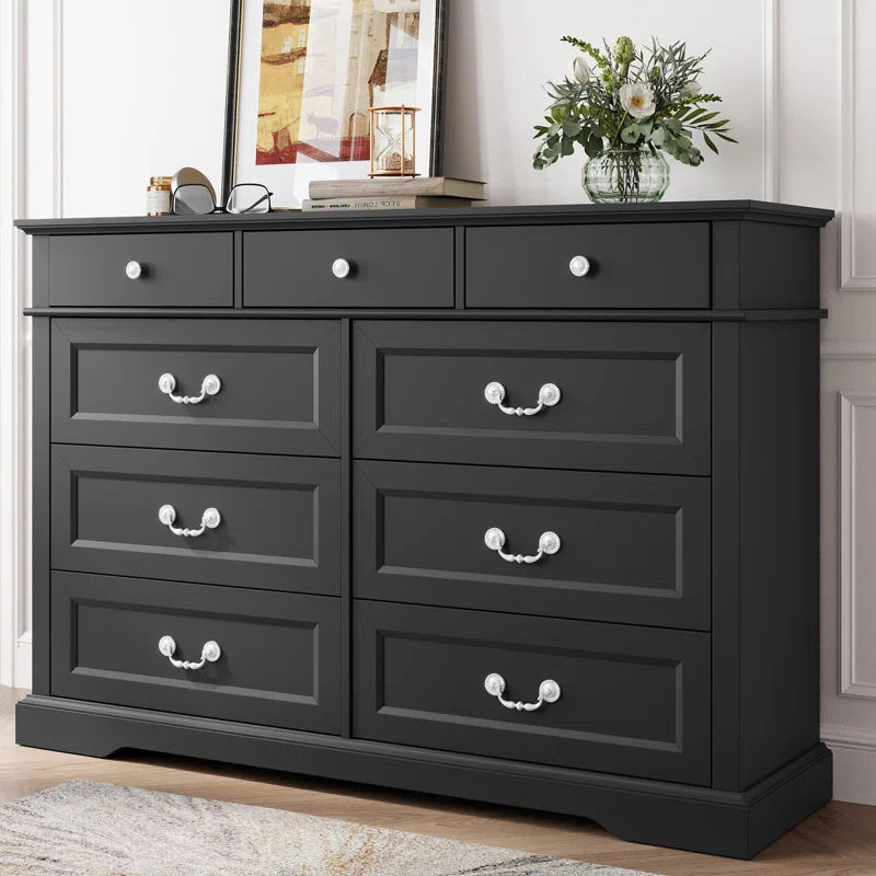 August Grove® Dugazon Wood Bedroom Dresser Farmhouse Drawer Chest
