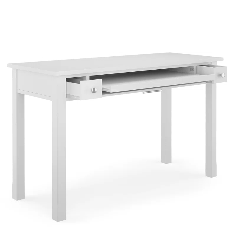 Simpli Home Avalon Solid Wood Desk with Keyboard Tray and Storage & Reviews | Wayfair