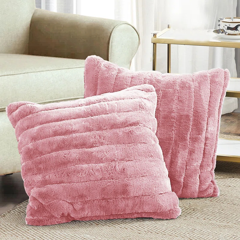 Home Soft Things Supermink Square Euro Pillow Cover (Set of 2)