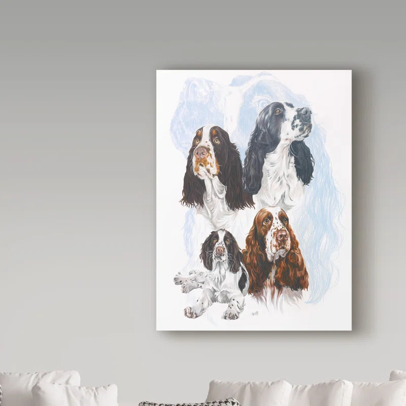 Trademark Fine Art Barbara Keith " Springer Spaniel " by Barbara Keith