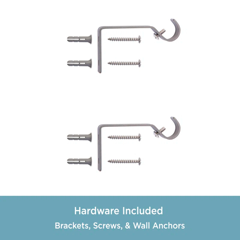Kenney Steel Adjustable Single Curtain Rod
