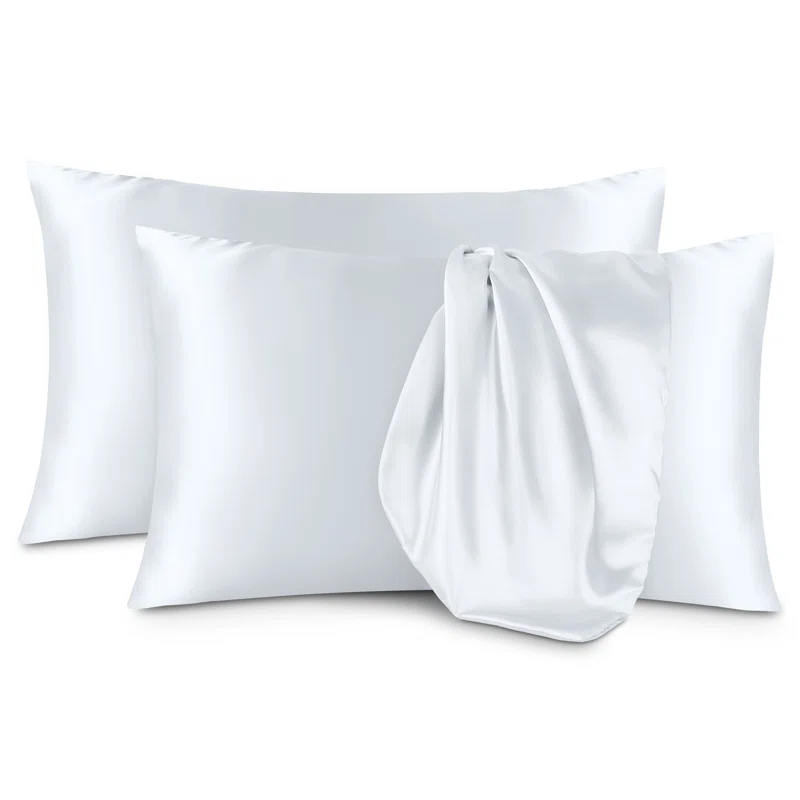 Bare Home Soft Poly Satin Pillowcase Set
