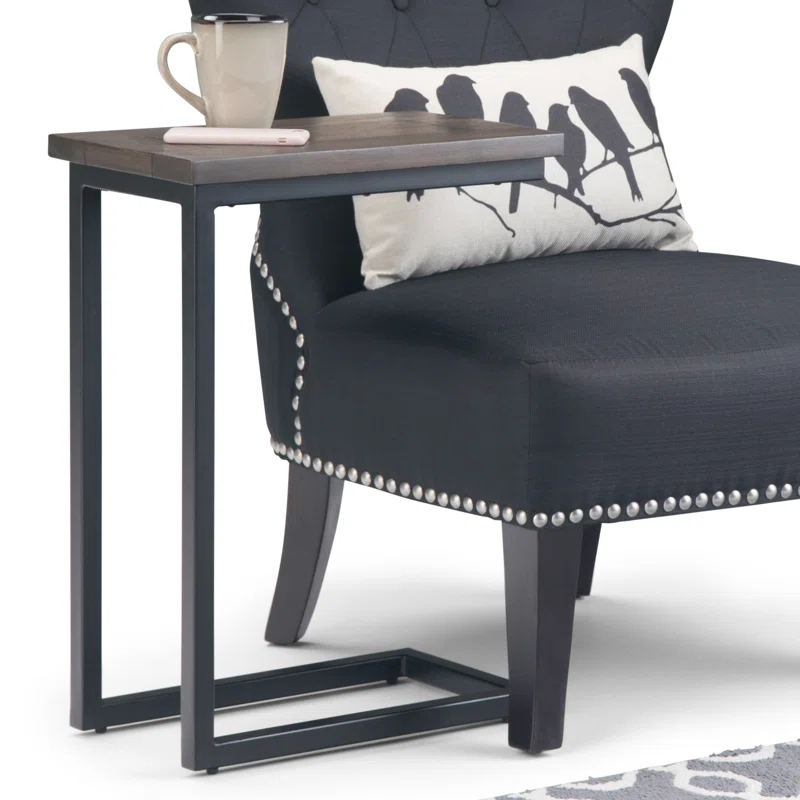 Simpli Home Skyler Solid Mango Wood C Side Table