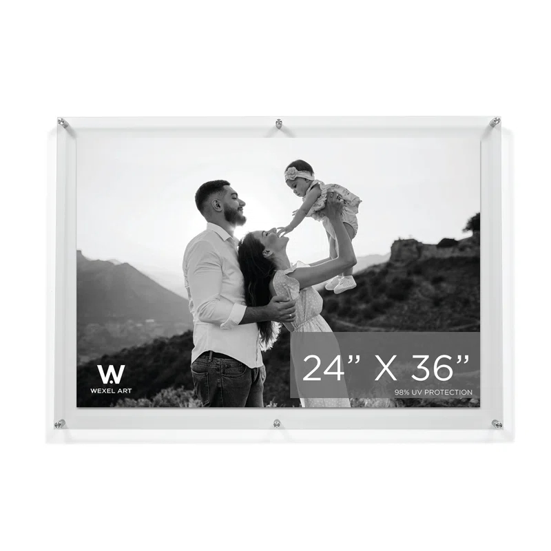 Double Panel Floating Acrylic Picture Frame