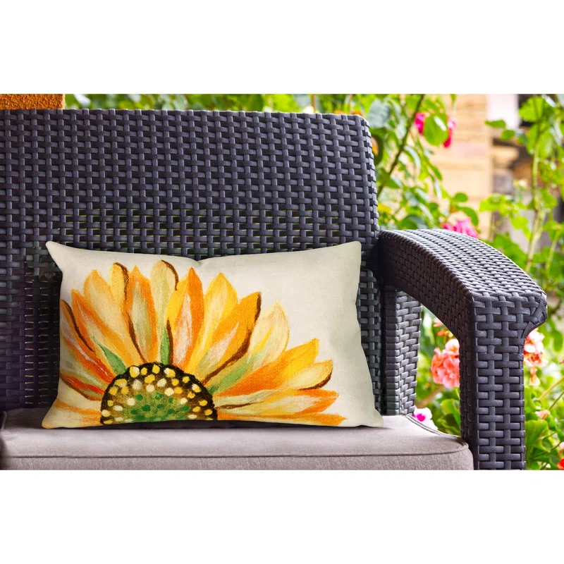 Liora Manne Appliqued,Buttons,Embroidered,Fringed,Ruffled,Sequined,Tassels Polyester,Synthetic Indoor/Outdoor Throw Pillow