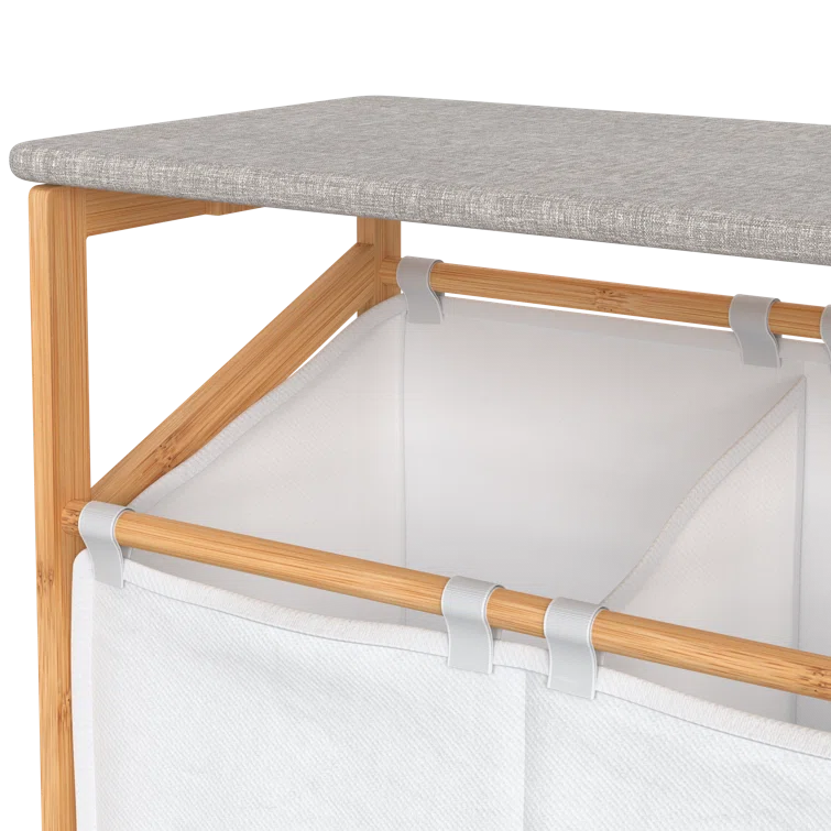 ClosetMaid ClosetMaid Bamboo Laundry Hamper Storage Cart